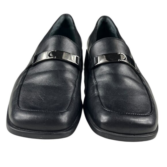 Bandolino Simmons Black Leather Upper Loafers Flats Size 8 M Preppy Y2K - Picture 2 of 10